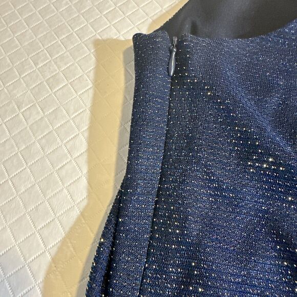 Vtg Rhapsody LTD Maxi Slip Dress Sparkle Blue Ombre Y2K 90s Fairy Grunge Sz 12 - Picture 8 of 13